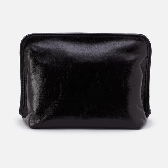 HOBO Black Leather Toiletry Bag - Picture 3 of 4